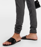 Saint Laurent Carlyle leather slides