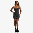 SKIMS Women's Seamless Sculpt Bodysuit Mid-Thigh W/ Open Gusset in Onyx