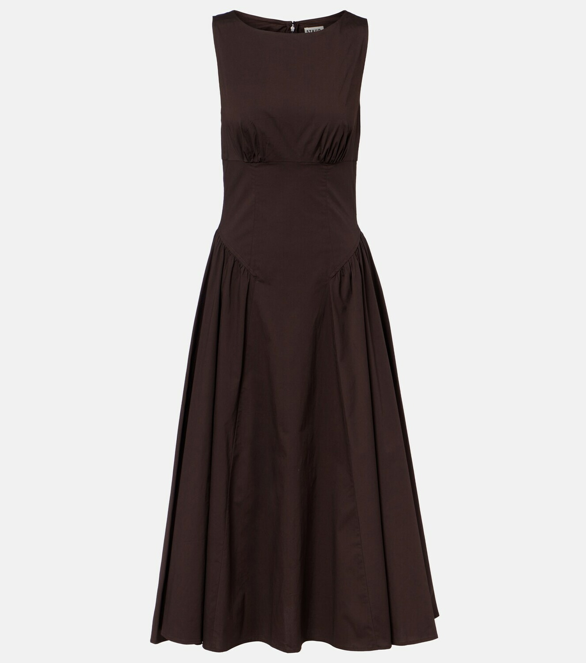 Staud Gwen cotton poplin midi dress
