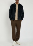 Fred Perry Logo-embroidered Corduroy Overshirt Navy