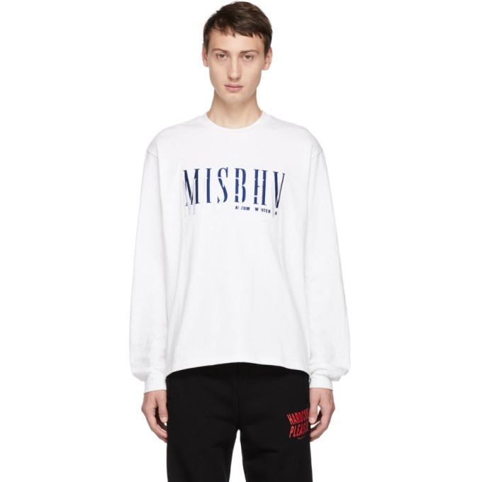 Photo: MISBHV White Double Embroidered Long Sleeve T-Shirt