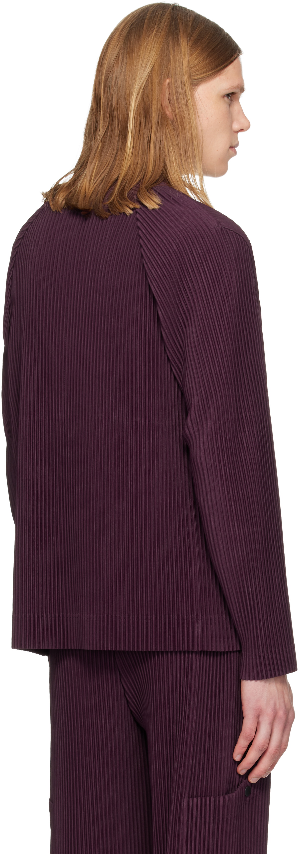 HOMME PLISSÉ ISSEY MIYAKE Burgundy Quarry Jacket Homme Plisse