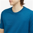Folk Men's Contrast Sleeve T-Shirt in Prussian Blue