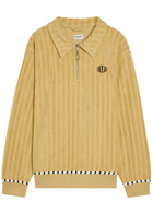Bode Croquet Ground Striped Terry-cotton Sweatshirt Green