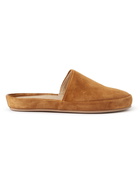 Mulo - Suede Slippers - Brown