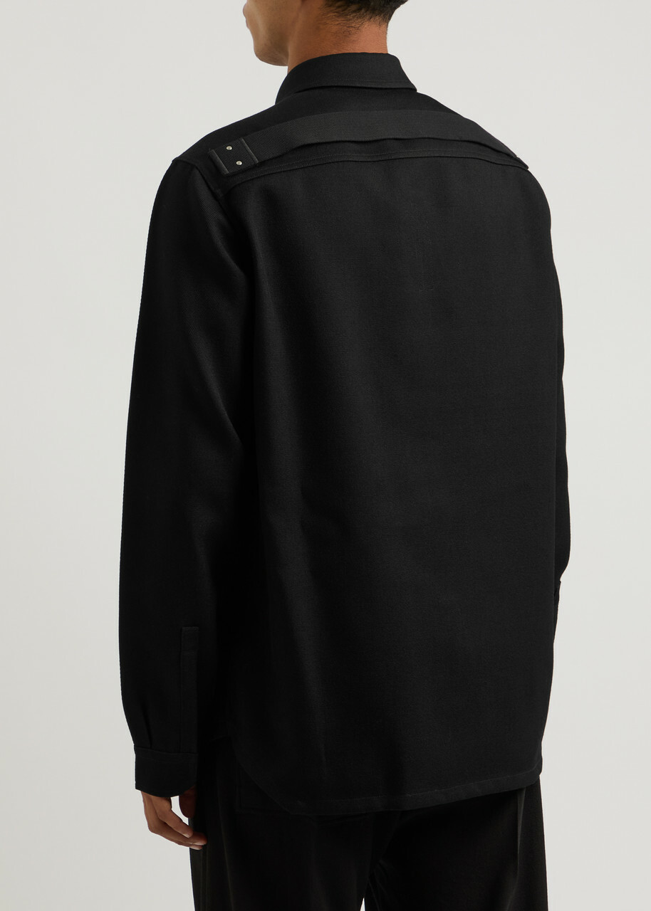 Rick Owens Wool Overshirt Black