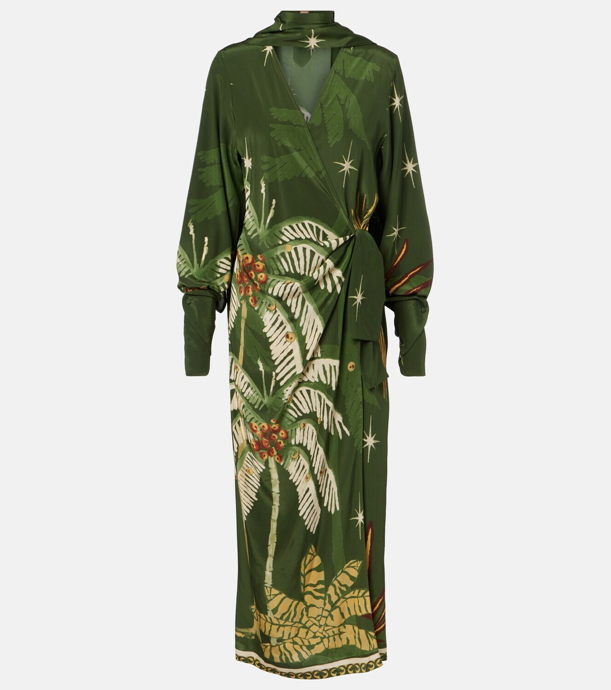Johanna Ortiz Printed silk midi dress