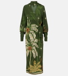 Johanna Ortiz Printed silk midi dress