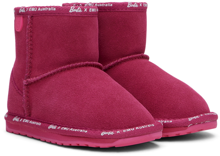 EMU Kids Pink Barbie Wallaby Mini Boots