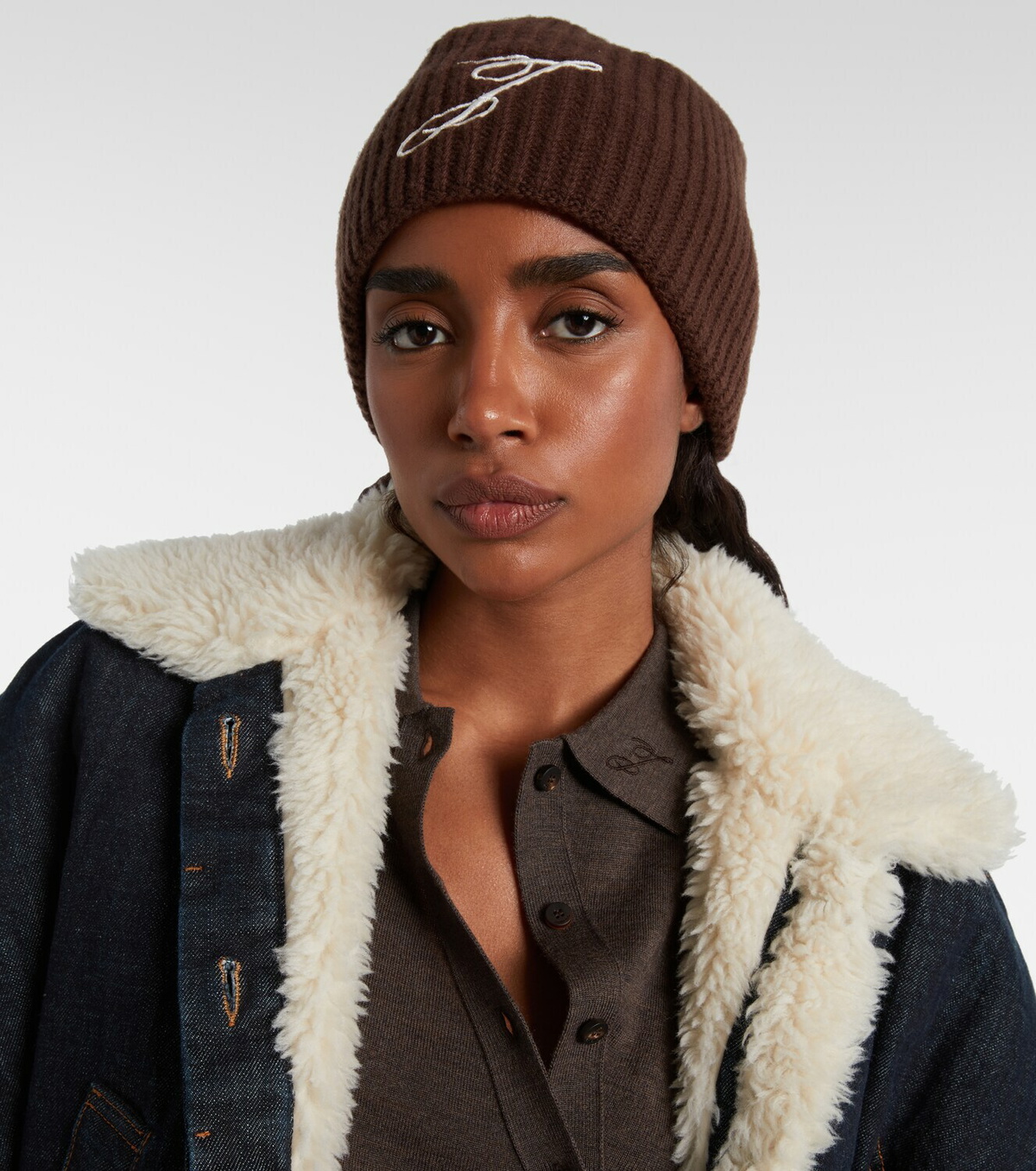 Jacquemus Espiral logo wool beanie