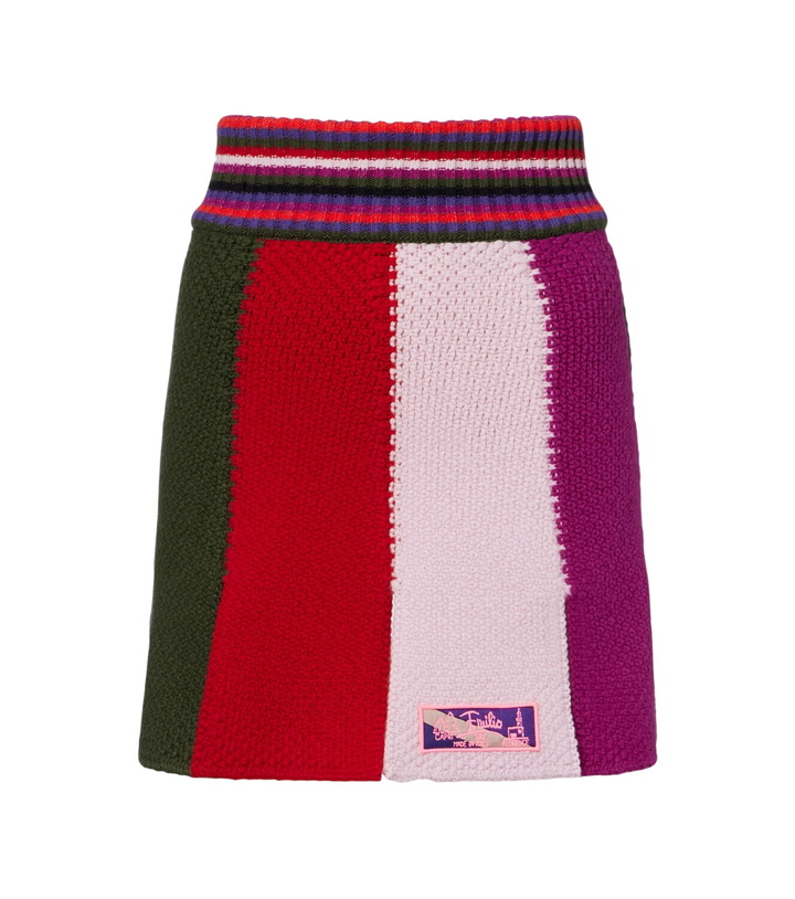 Photo: Pucci Striped wool-blend miniskirt