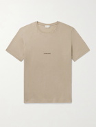 SAINT LAURENT - Cotton-Jersey T-Shirt - Neutrals