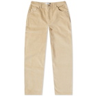 Pop Trading Company Men's DRS Cord Pant in White Pepper