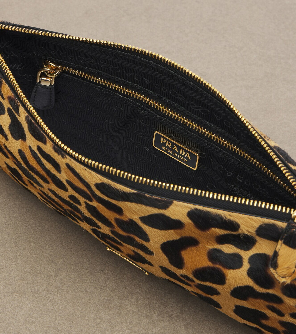 Prada Small leopard-print calf hair crossbody bag