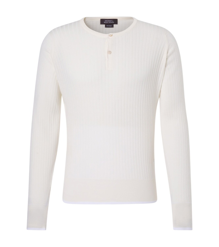 Photo: Wales Bonner Nile wool and cotton Henley shirt