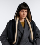 Ruslan Baginskiy Striped wool-blend hood