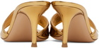Gianvito Rossi Gold Lucrezia 70 Mules