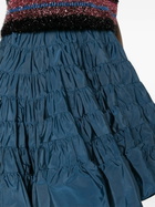 Molly Goddard Blue Mattia Shirred Mini Skirt