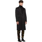 Givenchy Black Single-Breasted Long Coat