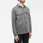 Portuguese Flannel Men's Wool Field Shirt Jacket in Grey