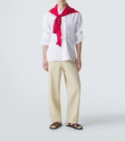 Kiton Dorian bow-detail linen shirt