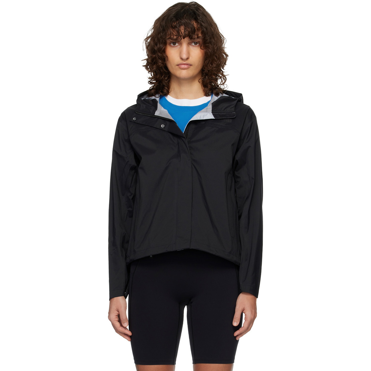 The North Face Black Voyage Rain 3L Hooded Rain Jacket
