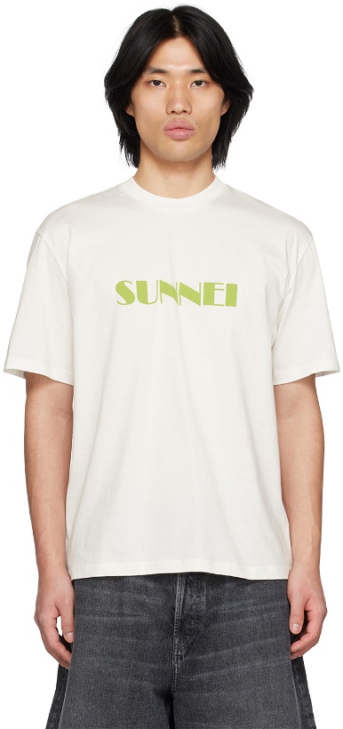 Photo: SUNNEI White Printed T-Shirt