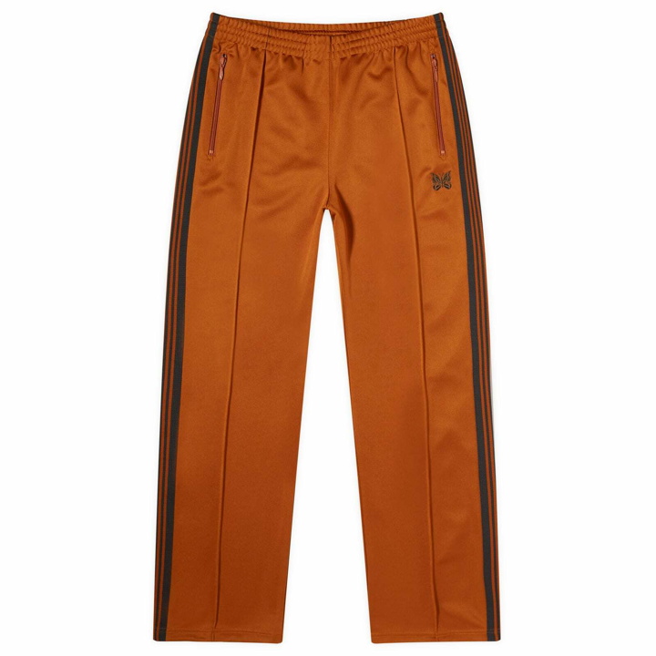 Photo: Needles Men's Poly Smooth Narrow Track Pants in Rust