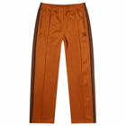 Needles Men's Poly Smooth Narrow Track Pants in Rust