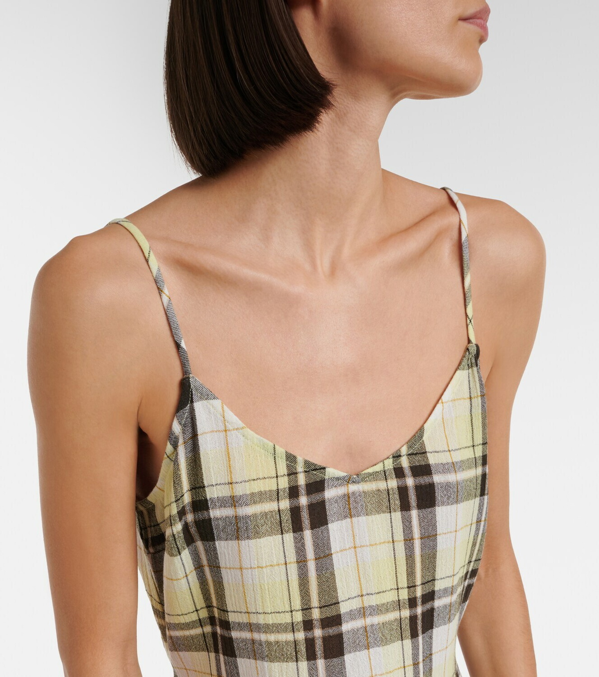 Proenza Schouler Evelyn plaid gauze slip dress