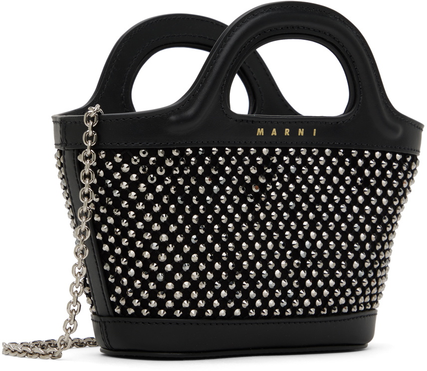 【MARNI】Micro Tropicaria Tote Bag ★送料関税込★追跡可能★ Marni Black Micro Tropicalia Tote Marni