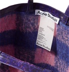 Acne Studios - Checked Coated-Canvas Tote Bag - Purple