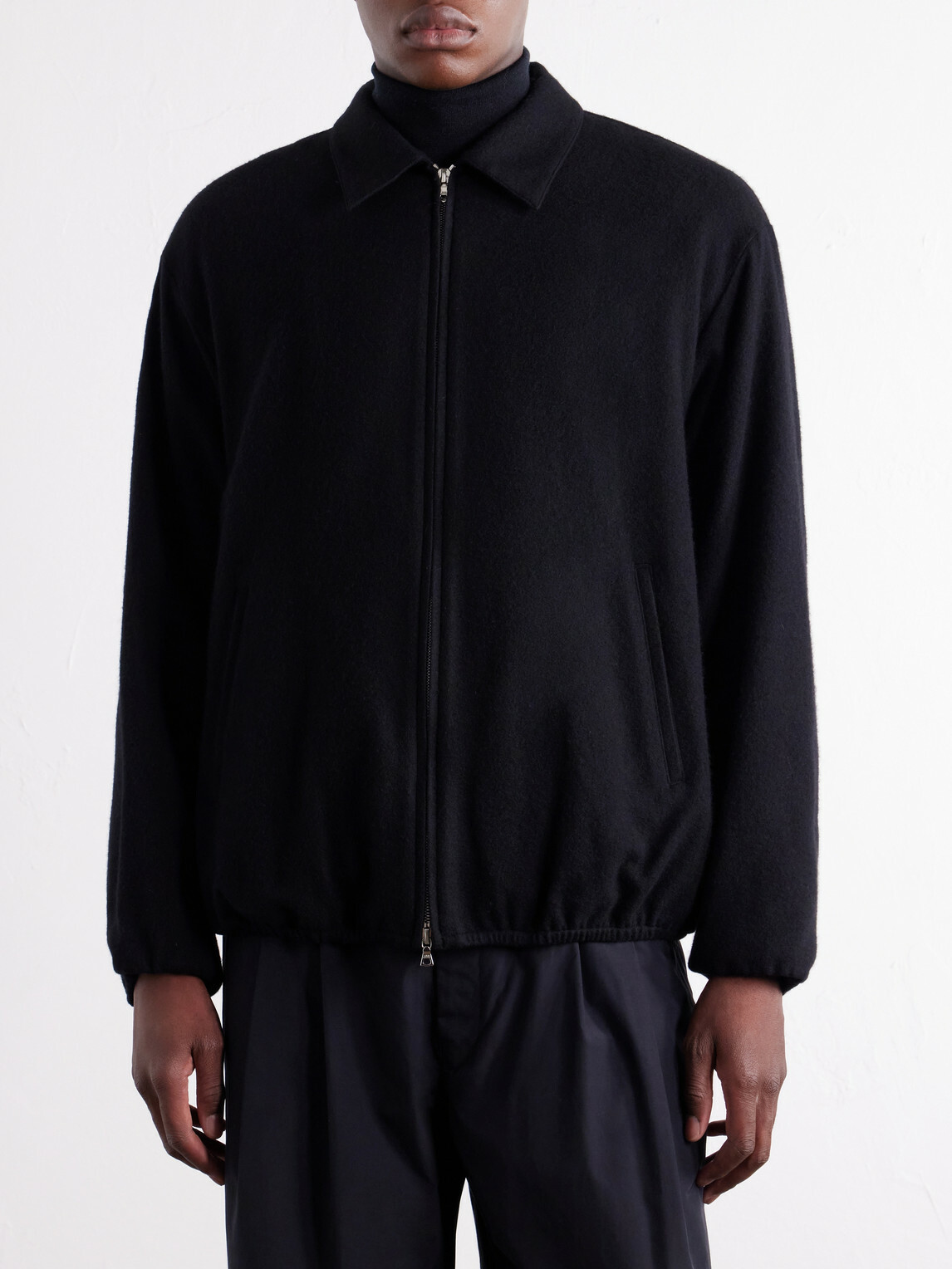 ssstein - Wool and Cashmere-Blend Fleece Jacket - Black