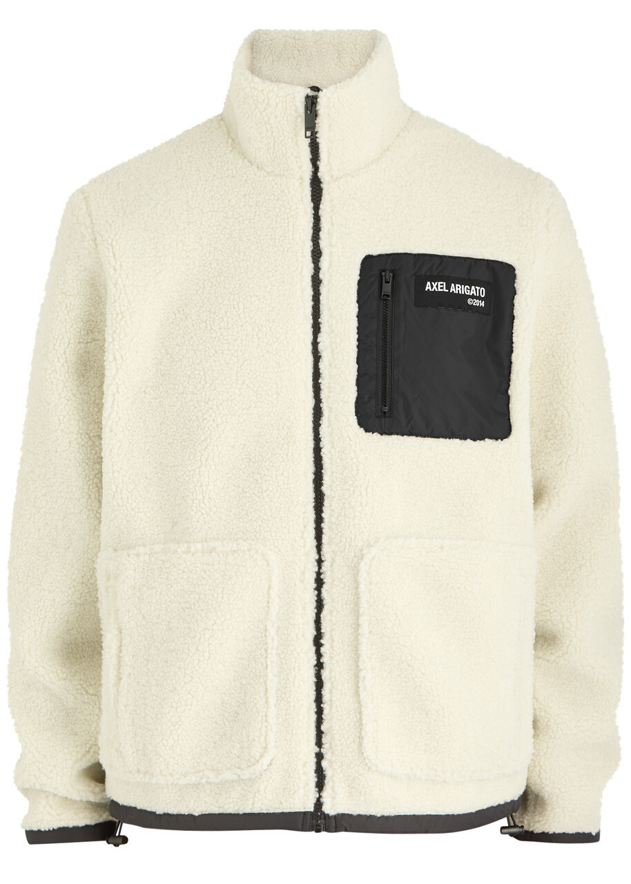 Axel Arigato Billie Panelled Fleece Jacket Ecru