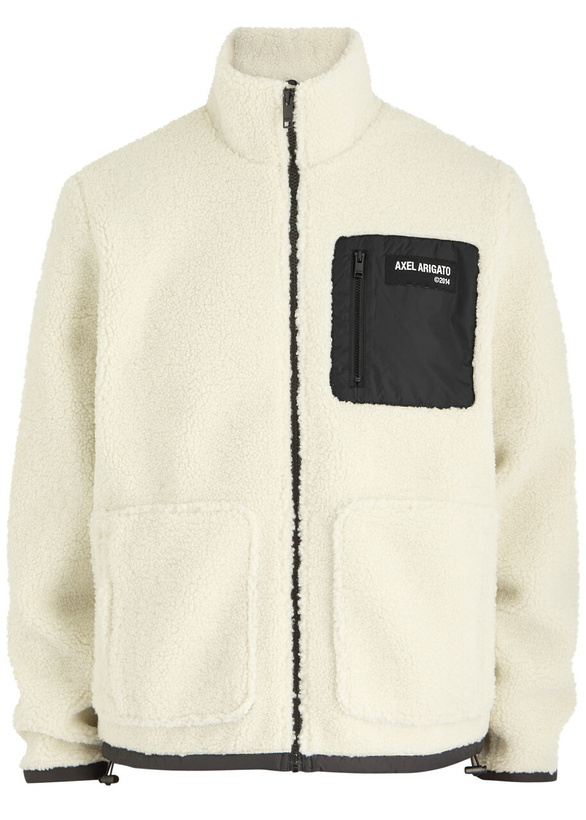Photo: Axel Arigato Billie Panelled Fleece Jacket Ecru