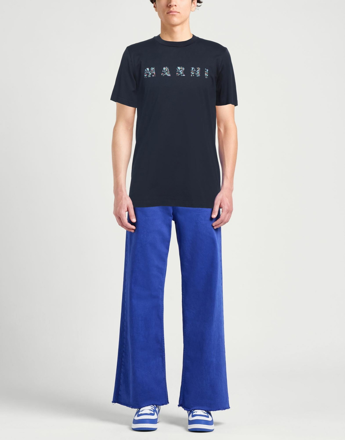 Marni Mens T-shirt Midnight in Blue