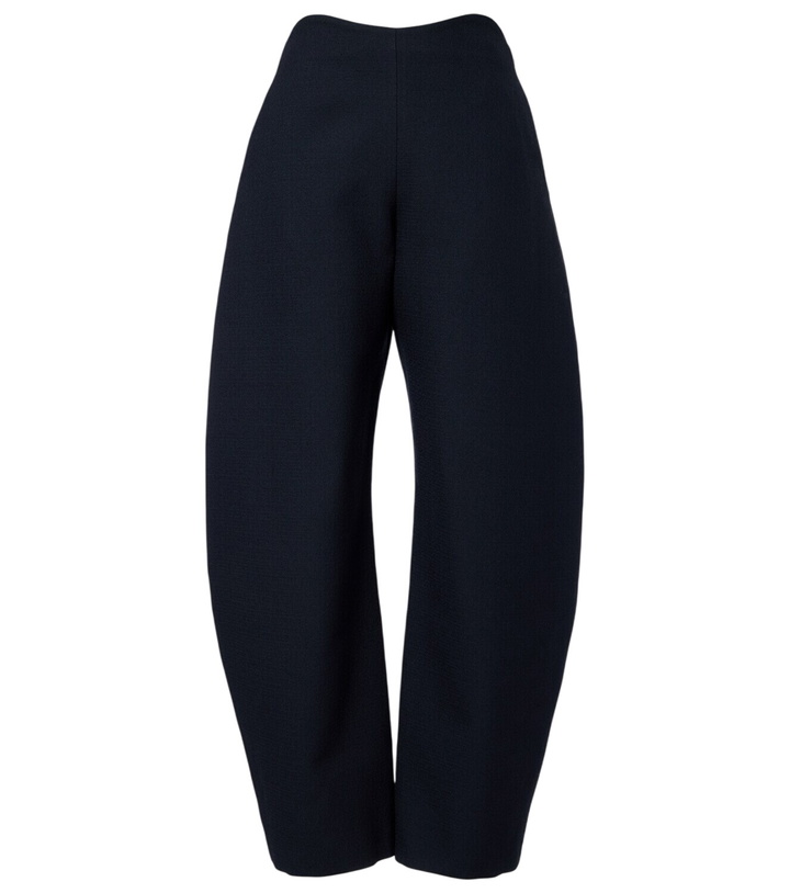 Photo: Alaïa Round wool crepe barrel-leg pants
