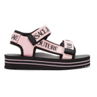 Versace Jeans Couture Pink Logo Strap Sandals