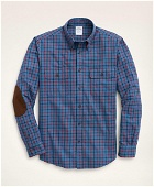 Brooks Brothers Men's Regent Regular-Fit Sport Shirt, Brushed Cotton Cashmere Twill Button Down Collar | Blue