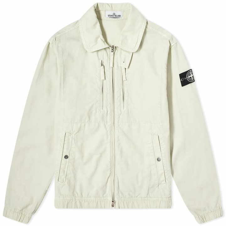 Photo: Stone Island Men's Closed Loop Tinto Terra Jacket in Pistachio