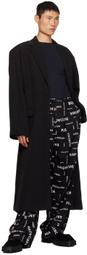 Balenciaga Black Scribble Pyjama Pants