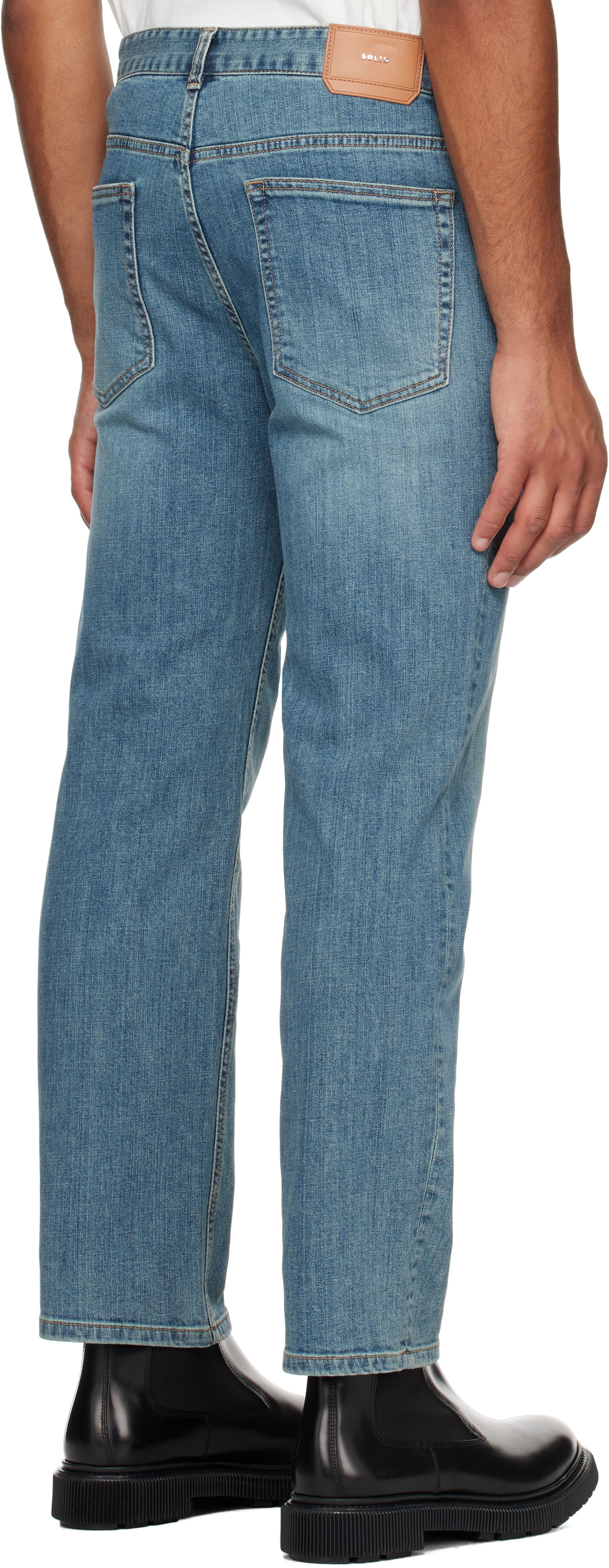 Slim Monogram Blue Jeans