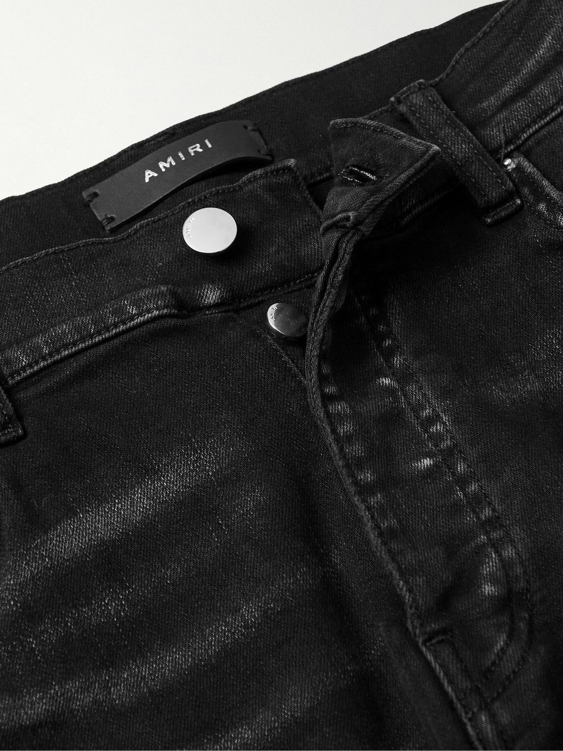 AMIRI - Thrasher Plus Skinny-Fit Distressed Jeans - Black Amiri