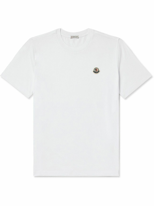 Photo: Moncler - Three-Pack Logo-Appliquéd Cotton-Jersey T-Shirts - White