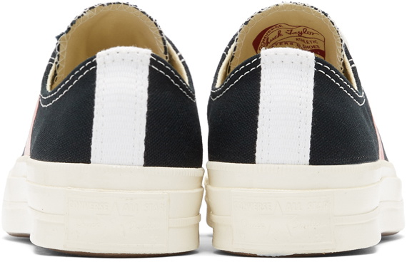 COMME des GARÇONS PLAY Black Converse Edition Half Heart Chuck 70 Low Sneakers