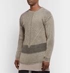 Rick Owens - Ribbed Virgin Wool-Blend Sweater - Gray