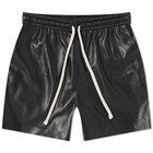 Nanushka Women's Maurine Leather Look Shorts in Black/Creme