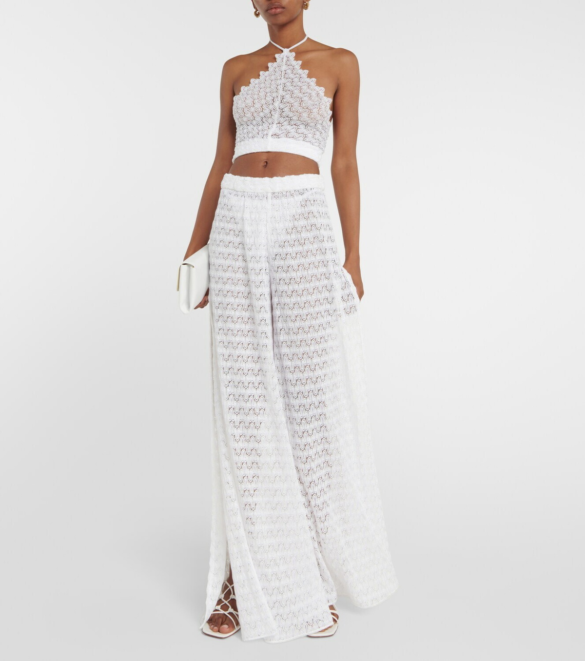 Missoni Mare Crochet-knit halterneck crop top