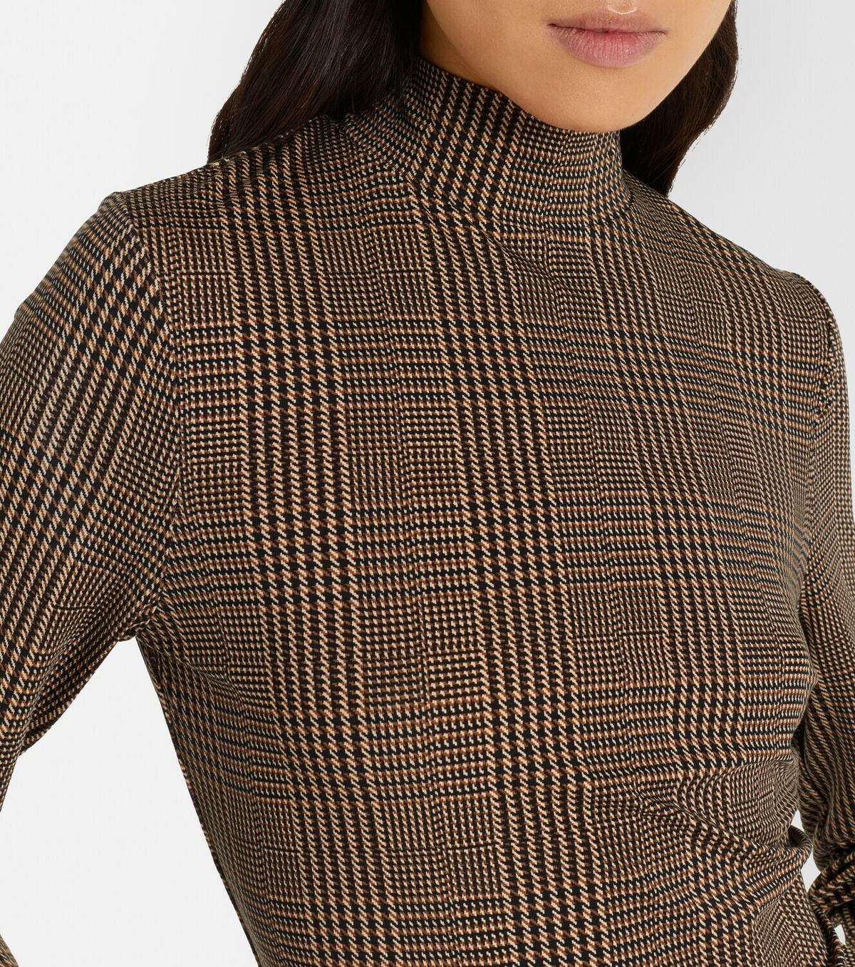 Veronica Beard Nate houndstooth jersey top