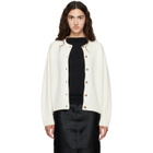 Loulou de Saison Off-White AIDAR LDS Wool Cashmere Cardigan